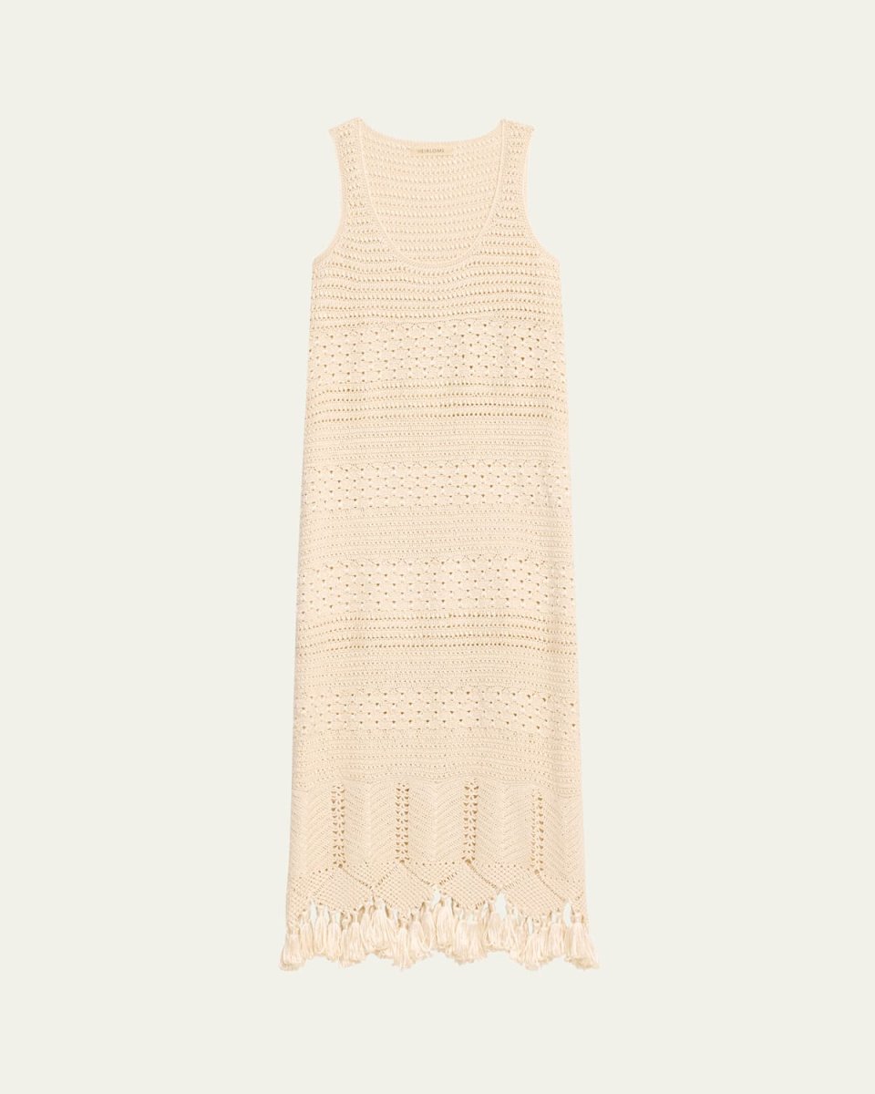 Ophelia Crochet Tassel Midi Dress